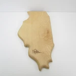 Michigan Mapleworks Illinois State Shaped Cutting Board Hard Wood Cheese. Fixed Price $16.95.