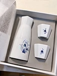 National Museum Of Korea White Porcelain Liquor Server & 2 Shot Glasses Set. Fixed Price $100.00.