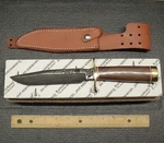 Blackjack Knives Usa Made Super Rare Damascus Model 1-7 Natural Micarta Nib. Fixed Price $1200.00.