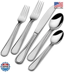 Mikasa Bravo 65-PIECE Flatware Set For 12 18/10 Stainless Steel Dishwasher Saf. Fixed Price $153.99.