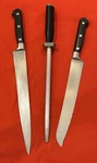 Messermeister Meridian Elite-chef & Slicing With Shun DM-075 Sharpening Steel. Fixed Price $199.99.
