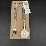 Mud Pie Green Olive Spoon & Black Fork New The Card, 2013. Fixed Price $29.99.