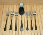 Eme 18/10 Dessert Pie Cake Server Set Of 7, Spatula And Forks, Italy. Fixed Price $40.70.