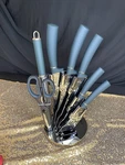 Berlinger Haus 8PCS Emerald Green Kitchen Knife Set Including Acrylic Gold Stand. Fixed Price $110.00.