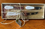 The Cellar Cheese Knife Stoneware & Stainless Steel Set Of 3 Nip. Fixed Price $15.00.