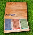 Dmt Diamond Whetstone Set Three Grits No Oil Needed Wooden Box Blue Red Green. Fixed Price $115.00.