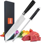 Gidli 8 Inch Chef Knife With Diamond Sharpener - German Carbon Stainles.... Fixed Price $71.46.