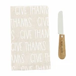 Mud Pie Thanksgiving Kitchen Towel & Spreader "gather Around Set New. Fixed Price $8.00.