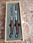 Laguiole 2 Pieces In The Set Pakka Wood Forged Metal Hand New. Fixed Price $43.54.