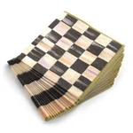 20 Pack Mackenzie-childs Courtly Check Gold Paper Napkins Cocktail Decoupage. Fixed Price $21.98.