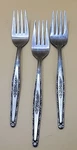 Interpur INR3 Cottage Rose Stainless Steel Salad Forks Flatware Korea 6.5". Fixed Price $10.87.