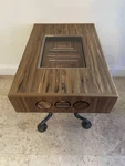 Handmade Teak Skateboard Wood Coffee Table Modern Home Decor - Billboard Top. Fixed Price $800.00.