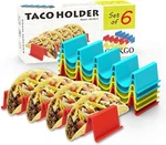 Ginkgo Taco Holder Stand Truck Tray Style Rack Holds Set Of 6 Microwave Safe New. Fixed Price $10.71.