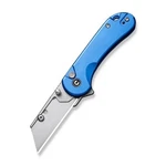 Civivi Elementum Utility Button Lock Pocket Knife Blue Aluminum Handle C23039B2. Fixed Price $48.88.