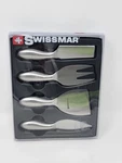 Swissmar 4-PIECE Petite Cheese Knife Set Stainless Steel Modern Contemporary. Fixed Price $15.99.
