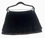 Lucky In Love Size Large Women's Black Ruffle Tennis Knife Pleat Pull On Skort. Fixed Price $23.99.