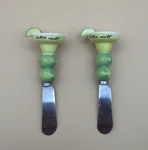 Mud Pie Set Of Cheese Spreader Knives Margarita Handle Stainless 2.5. Fixed Price $13.00.