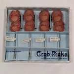Boston Warehouse Crab Cocktail Picks Set Of 4 Coastal Beach Nautical New In Box. Fixed Price $10.00.
