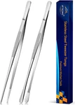 Pcs 12-INCH Cooking Stainless Steel, Straight Food Tweezers, Professi. Fixed Price $24.06.