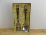 Cypress Home Set Of Two Salad Servers Glass Beaded Red. Fixed Price $34.95.
