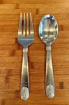 Ralph Lauren Telluride Salad Spoon And Fork Set Stainless Steel 1995 Pre-owned. Fixed Price $79.00.