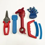 Kuhn Rikon Shears, Peeler, Knife, Jar & Can Opener Blue Red. Fixed Price $33.96.