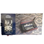 Vtg Cambridge Silversmiths 45 Piece Service W/storage Box Stainless Gold Carlye. Fixed Price $70.28.
