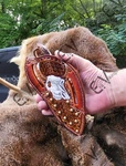 Cowboy Pancake Knife Sheath And Combo, Left Side Bull Cutter, Father's Day. Fixed Price $119.00.