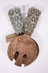 Creative Co-op Hand Carved Mango Wood Salad Servers 10. Fixed Price $24.00.