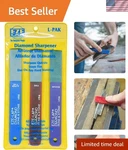 Compact Eze-lap Diamond Sharpener Set: Effortlessly Sharpens Knives & Tools. Fixed Price $45.79.