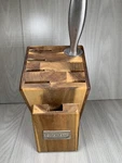Cuisinart Wood Knife Block 9 Slot Multi Color Grain Finish W/ Sharpener. Fixed Price $15.99.