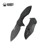 Kubey Noble Folding Knife G10 Handle 14C28N Plain Edge Blackwash KU236O. Fixed Price $80.00.