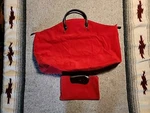 Twos Company Large Red Bag Set / Beach U22. Fixed Price $16.22.