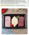 Fineline 18 X12 Rectangular Tray RC473.BK Platter Polystyrene Case Of 20 Black. Fixed Price $55.00.