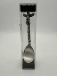 New Boma Fine Pewter Totem Pole Spoon Handle 6" Pacific Northwest Canada Case. Fixed Price $15.95.