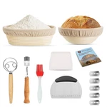 Sourdough Starter Kit 9-INCH Round And 10-INCH Oval Banetton Proofing Bask.... Fixed Price $38.73.