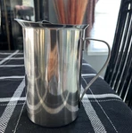 Vintage Inox Collection Robinson Design Stainless Steel Pitcher 40OZ. 5 Cups 7". Fixed Price $17.99.