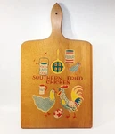 Retro Chickens Wooden Cutting Board Vintage Nevco 1959 "southern Fried Chicken". Fixed Price $25.00.
