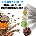Stainless Steel Spoons Set Metal Measuring Kitchen. Fixed Price $11.97.