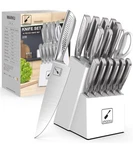 Imarku Knife Set, 15-PC High Carbon Stainless Steel Kitchen With Block. Fixed Price $120.00.