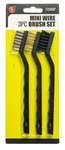 Sona 7" 3 Pc Mini Wire Brush Set With Plastic Handle Brass, Nylon, Stainless. Fixed Price $8.99.