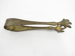 Vintage Brass Bird Claw Footed Ice Sugar Tongs Hammered Finish Antique Gold Tone. Fixed Price $23.94.