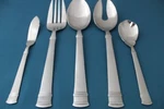 Oneida Tiramisu Serving (5PC Set) Tablespoon Pierced Fork Butter New China. Fixed Price $31.23.
