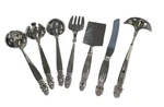Godinger Olde Copenhagen Silverplate Set Of 7 Heavy Serving Pieces Flatware. Fixed Price $126.95.
