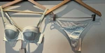 Stella Mccartney Cherie Sneezing Bra & Thong Set Cambridge Blue 34B/L Nwt. Fixed Price $90.00.