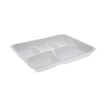 Pactiv Evergreen Foam School Trays, 5-COMP 8.25 X 10.5 1, White, 500/CARTON. Fixed Price $58.09.