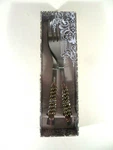 Wild Eye Designs Salad Server Set Copper Beaded Handles Gift. Fixed Price $15.96.