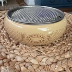 Vintage Parmigiano Grater With Metal Bowl Acc 1958 Cheese Wheel Shaped Euc. Fixed Price $72.44.