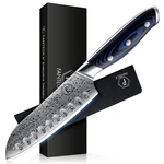 Fanteck Santoku 5 Inch Damascus Japanese Steel Kitchen KNIFE,VG10 67-LA.... Fixed Price $68.92.