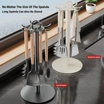 Rotating Kitchen Utensil Stand With 8 Hooks For Countertop Organization. Fixed Price $34.99.